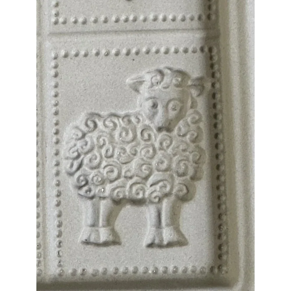 Vintage Brown Bag Cookie Art Mold 1989 East Bunnies Sheep Chickens‎ Butter Molds